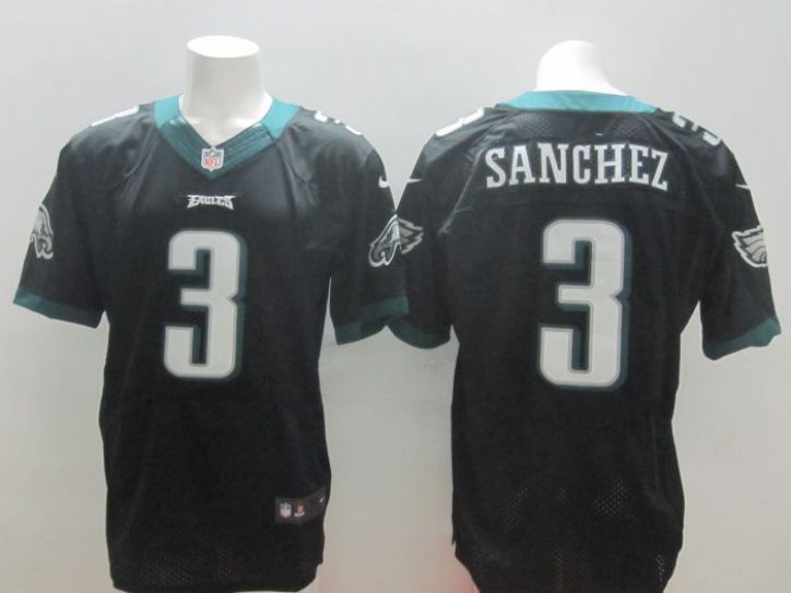 NFL Philadelphia Eagles 3 Sanchez black elite jersey